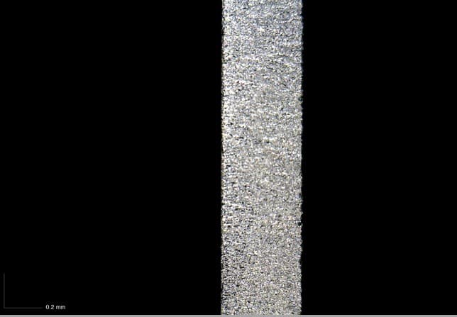 레이저 가공 단면 사진