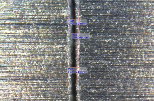 레이저 절삭선 확대 이미지 2