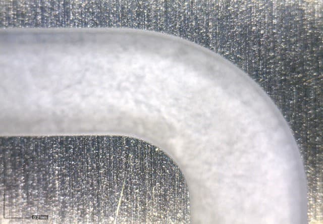 레이저 가공 표면 사진